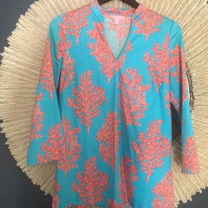 Lily Pulitzer coral tunic Sz XS